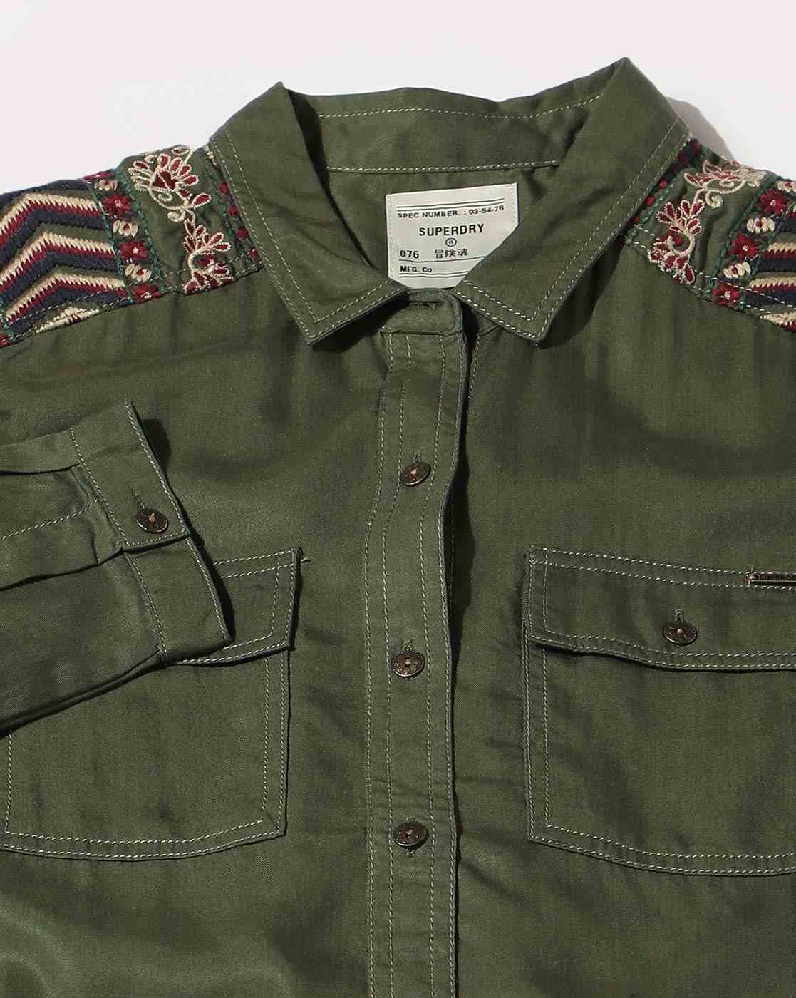 TRIBAL EMB L/S OVERSHIRT