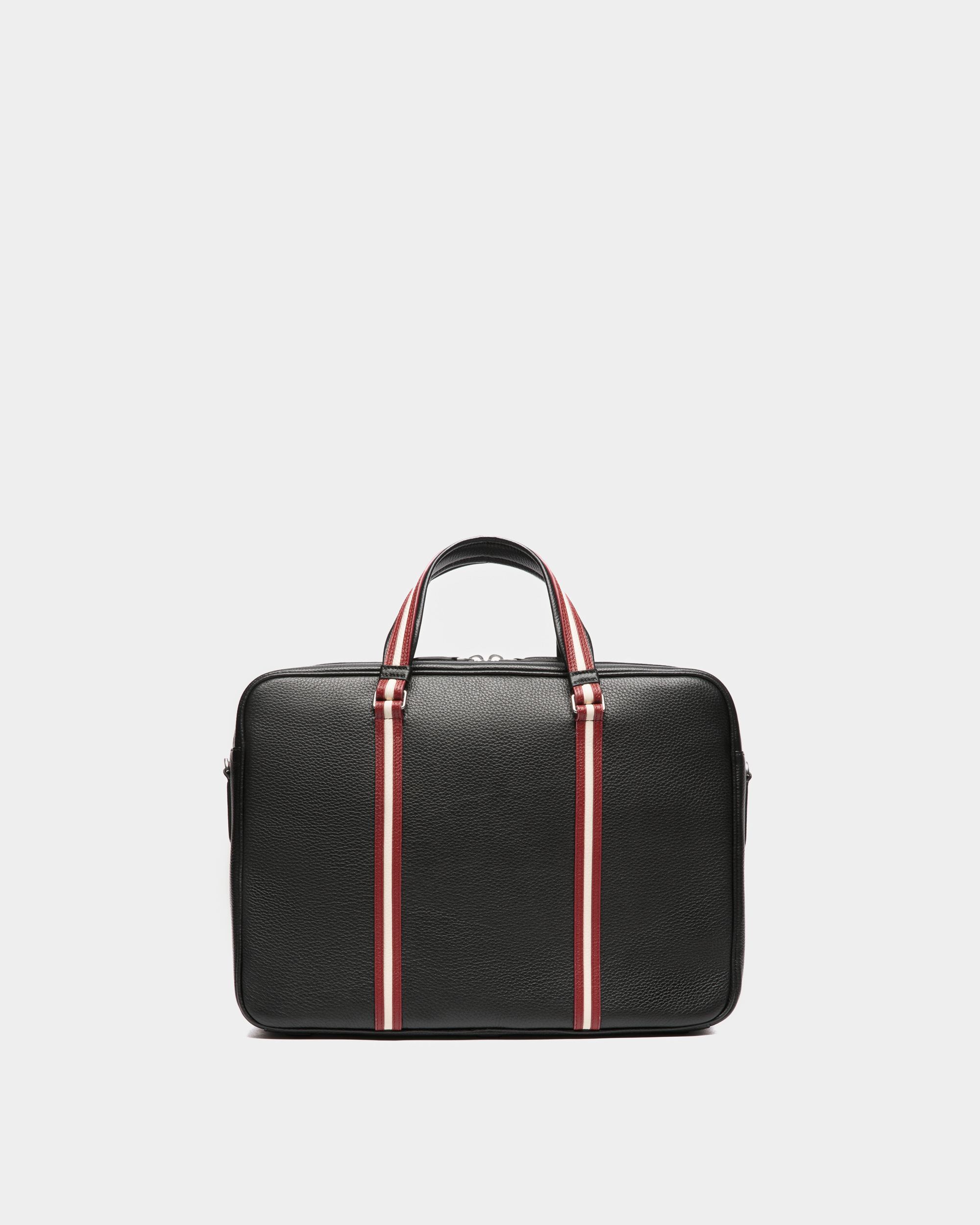 Bally | Code Briefcase In Black Grained Leather