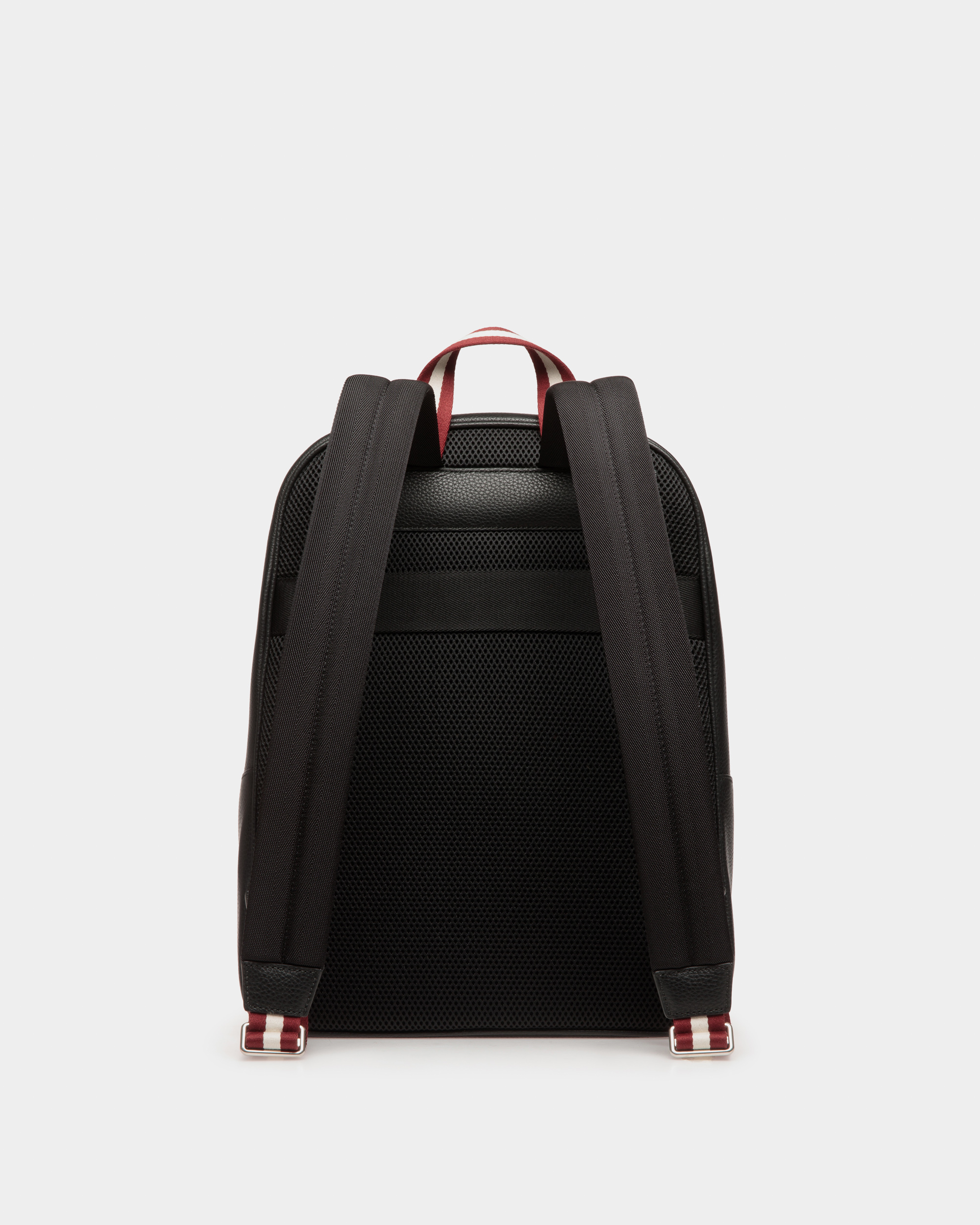 Code Backpack in Black Grained Leather