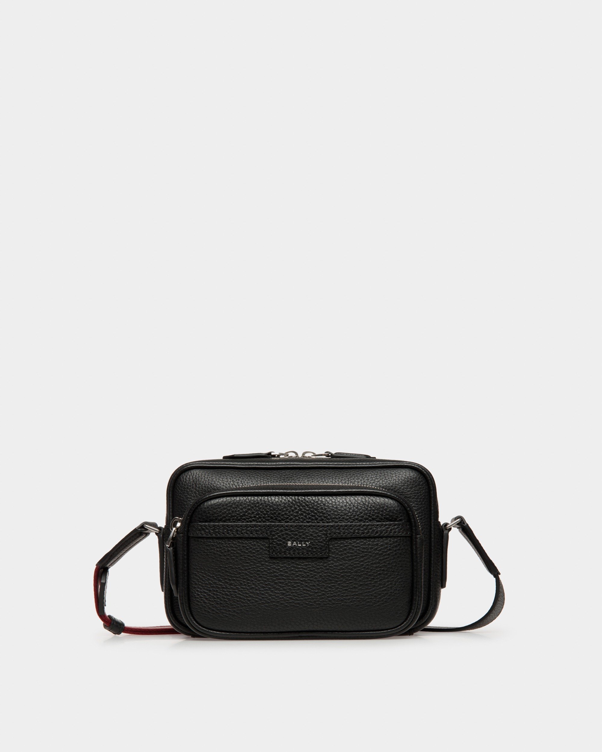 Bally | Code Crossbody Bag in Black Grained Leather