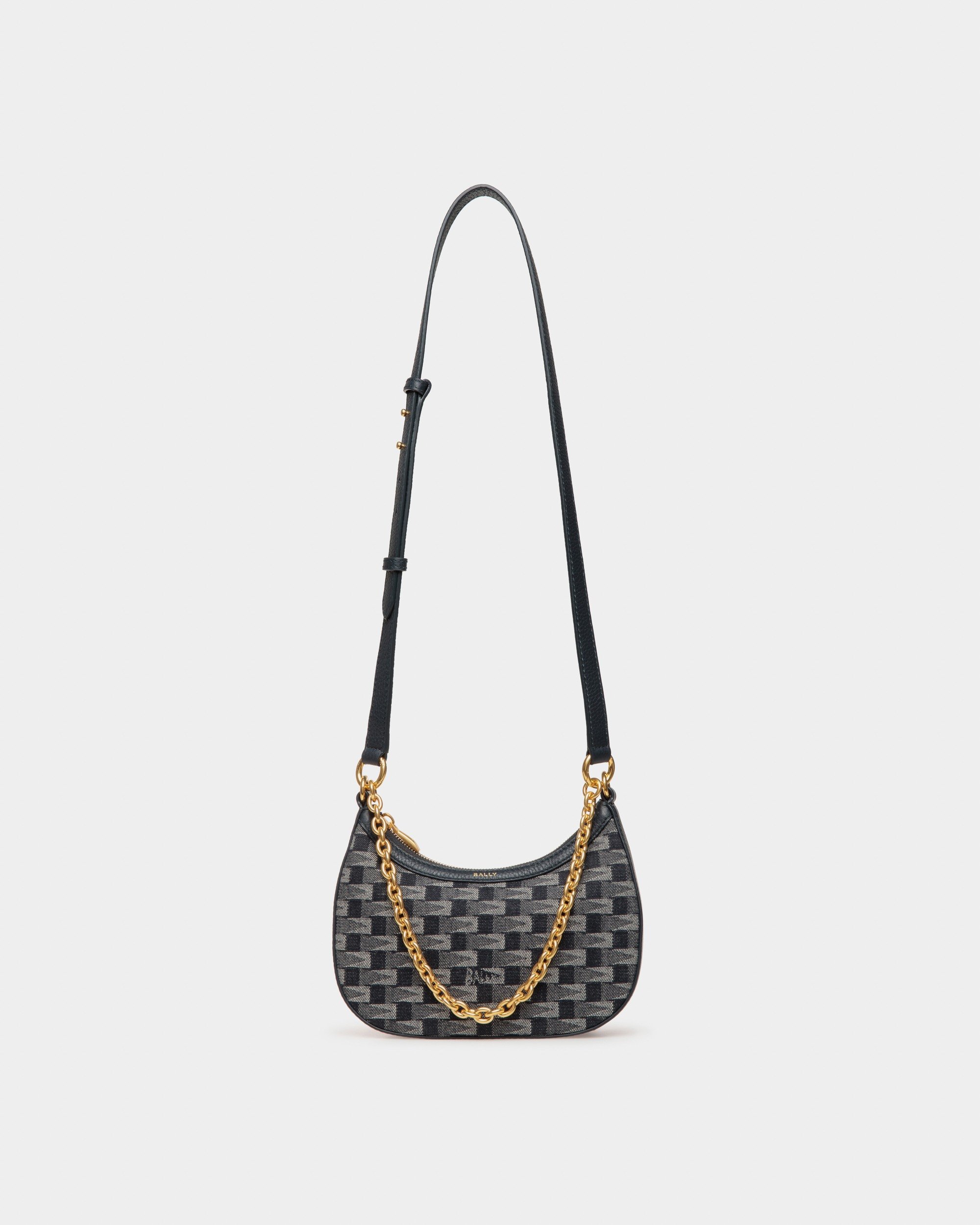 Bally | Bar Mini Crossbody Bag in Pennant Motif Denim