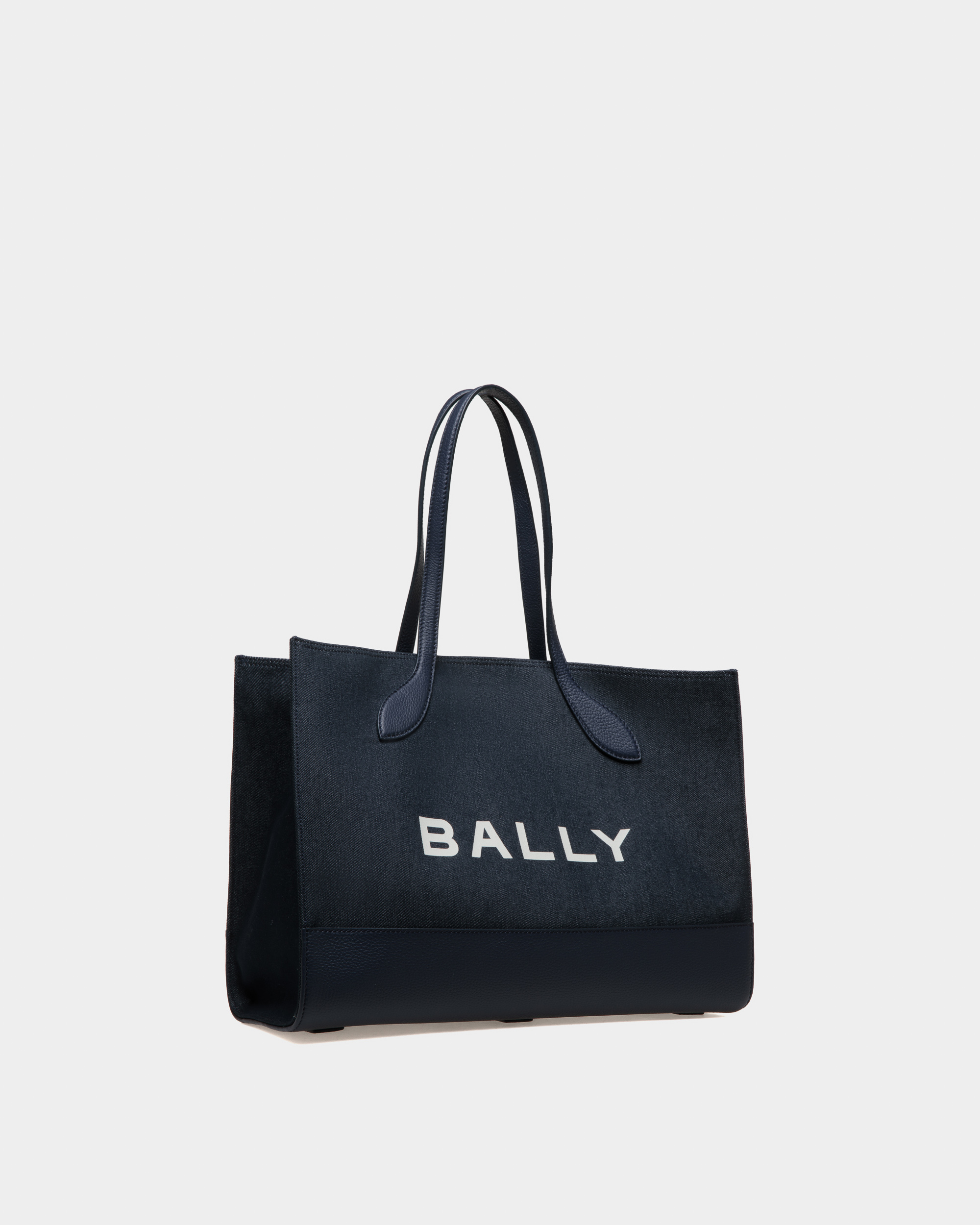Bar Tote Bag in Blue Denim