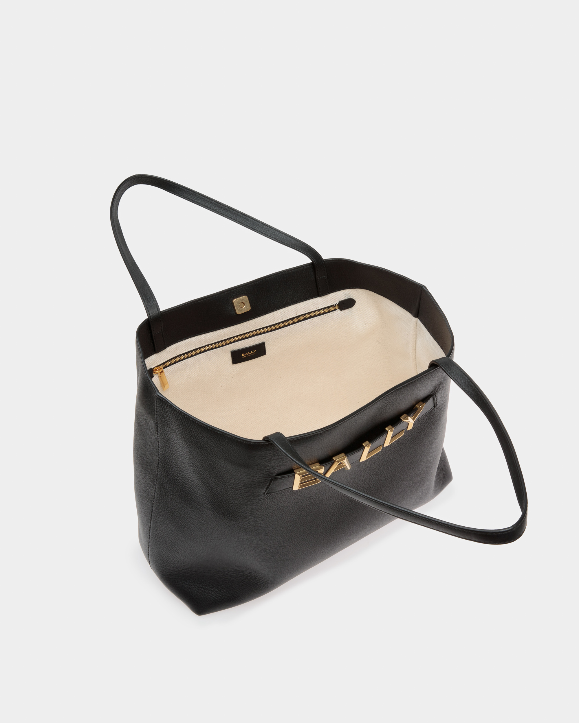Spell Tote Bag in Black Leather