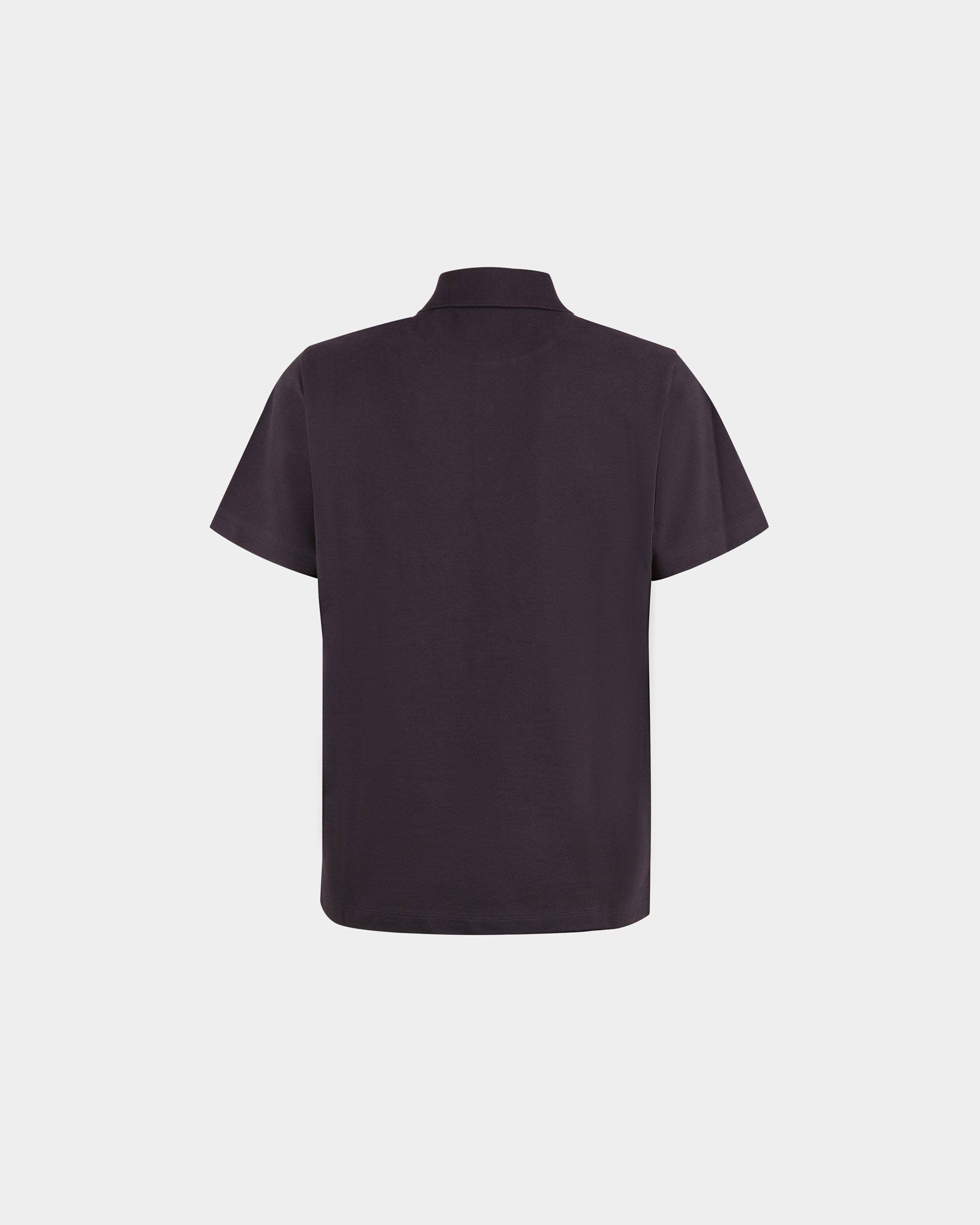 Polo Shirt in Navy Blue Cotton
