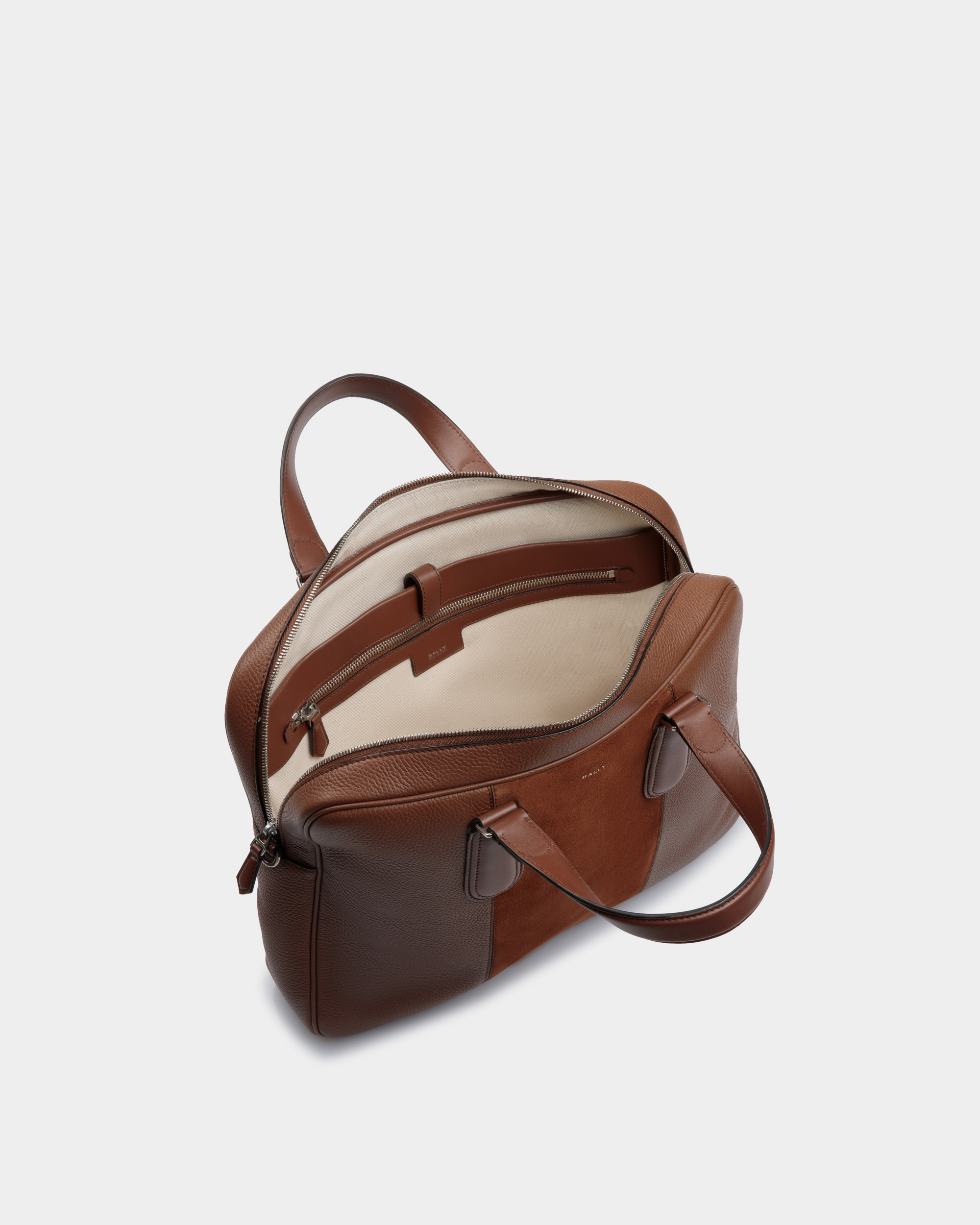 Spin Briefcase in Brown Leather
