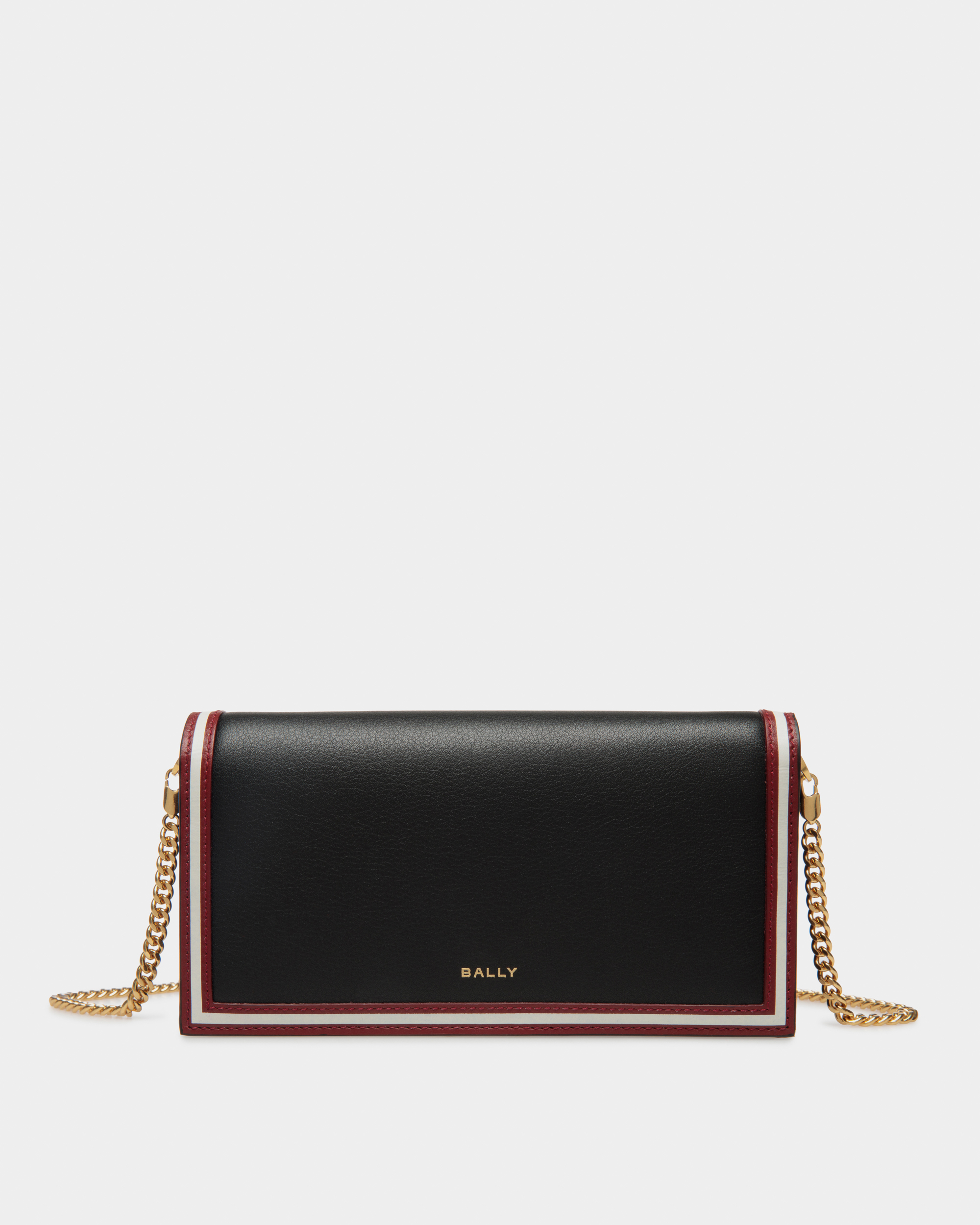 Code Wallet on a Chain in Black Leather