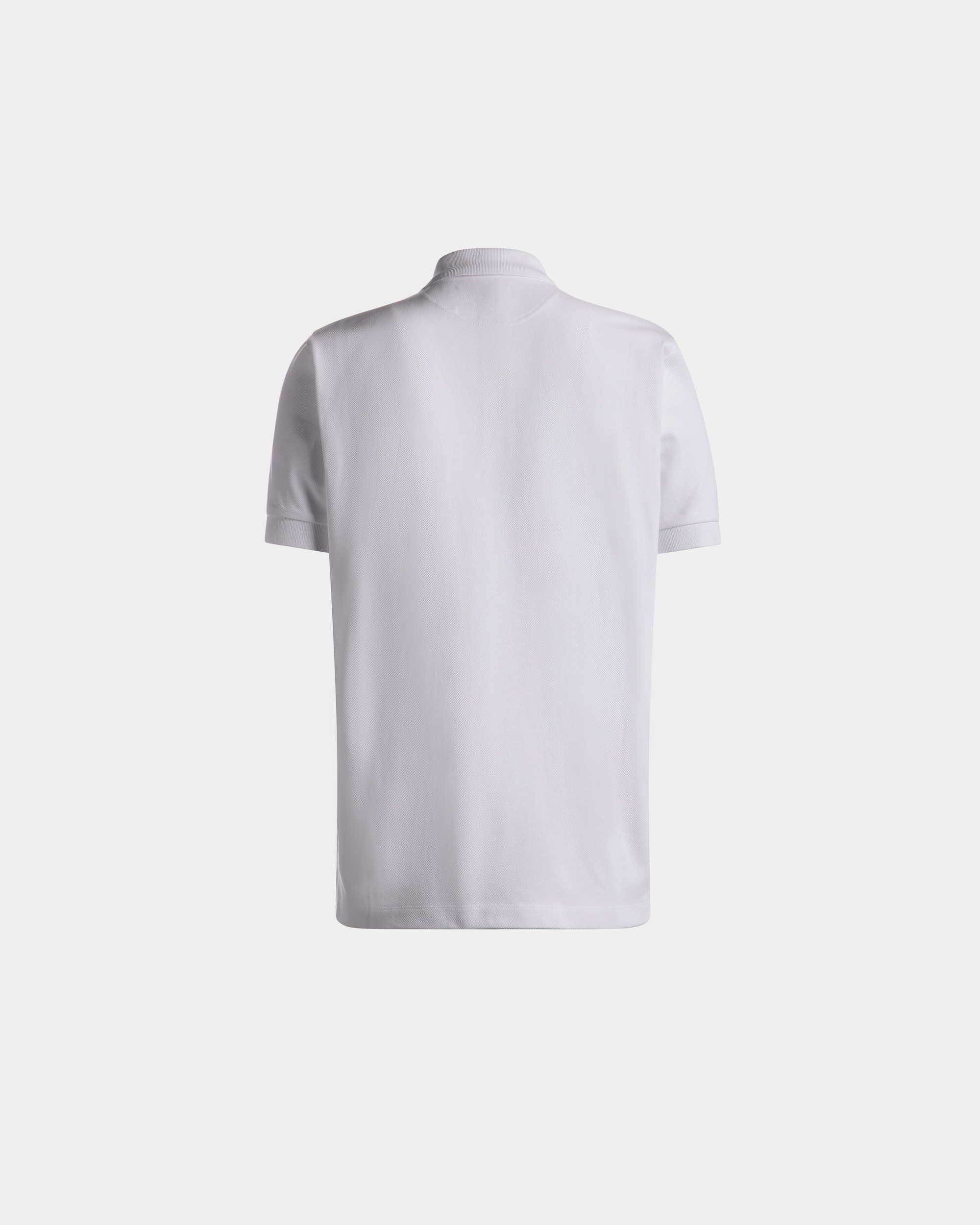 Polo Shirt in White Cotton