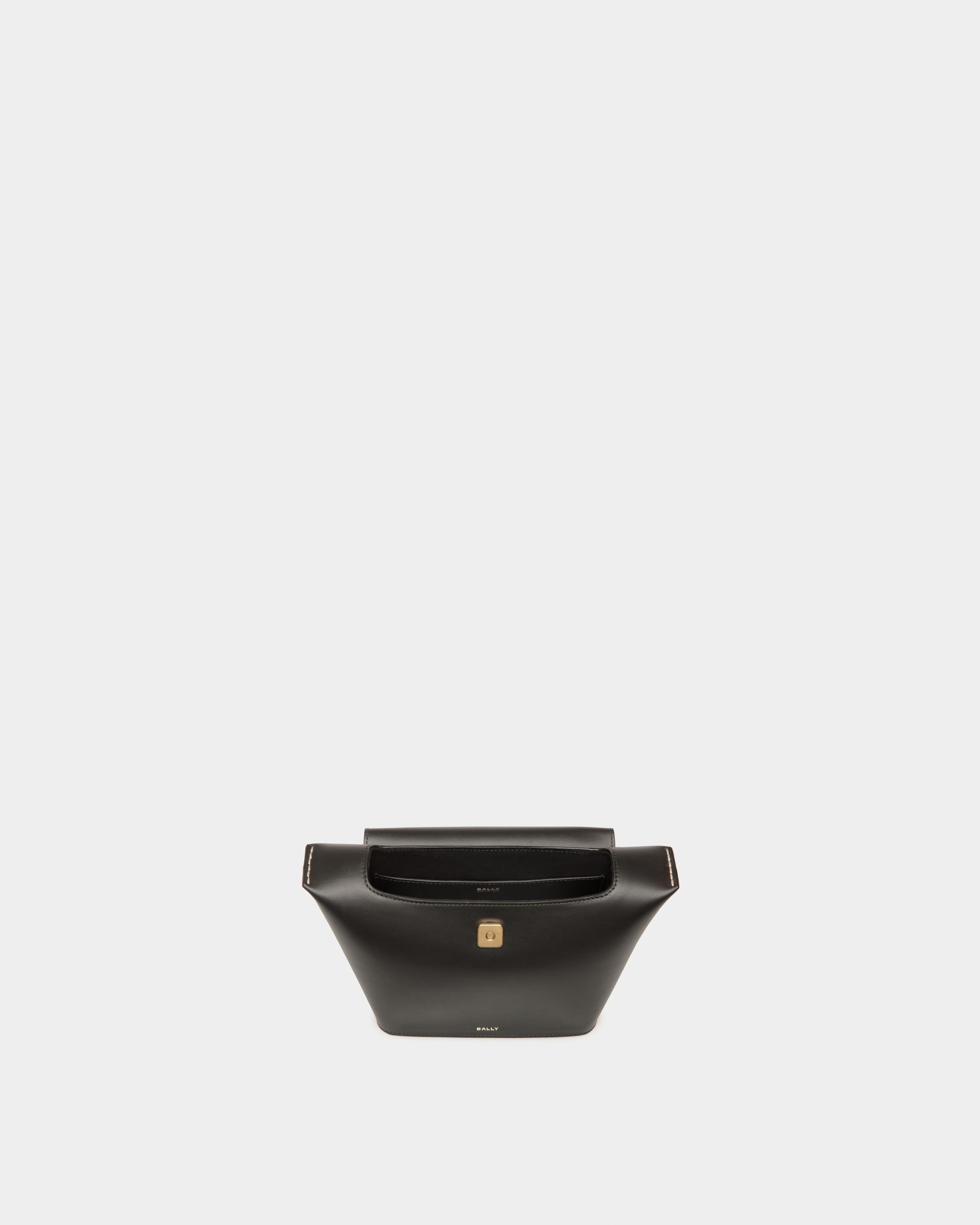 Belle Top Handle Bag in Black Leather