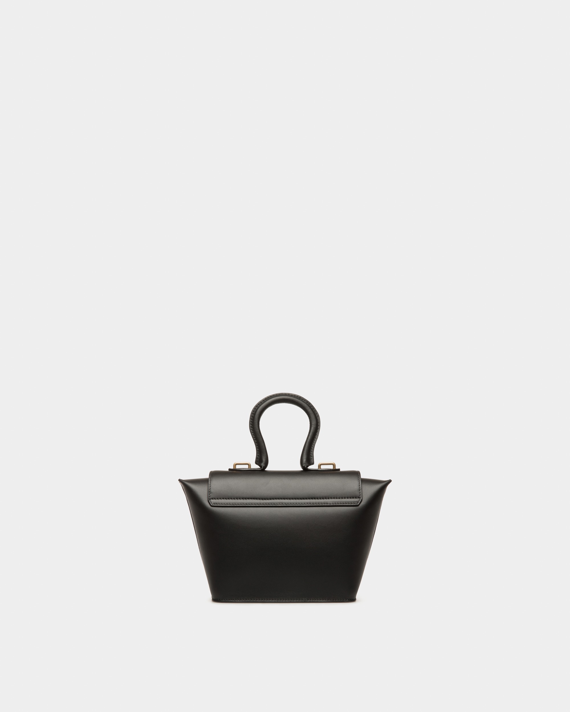 Belle Top Handle Bag in Black Leather