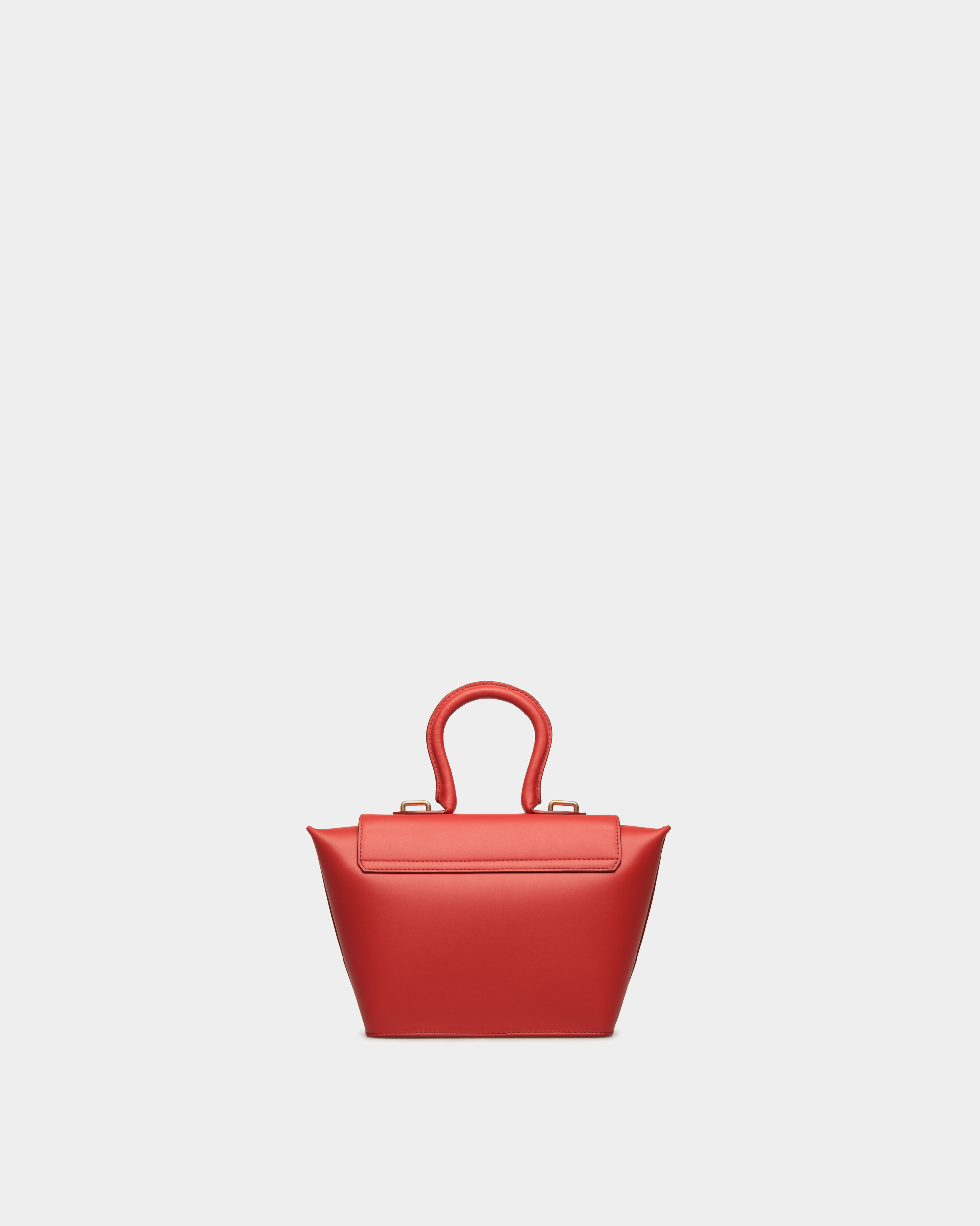 Belle Top Handle Bag in Candy Red Leather