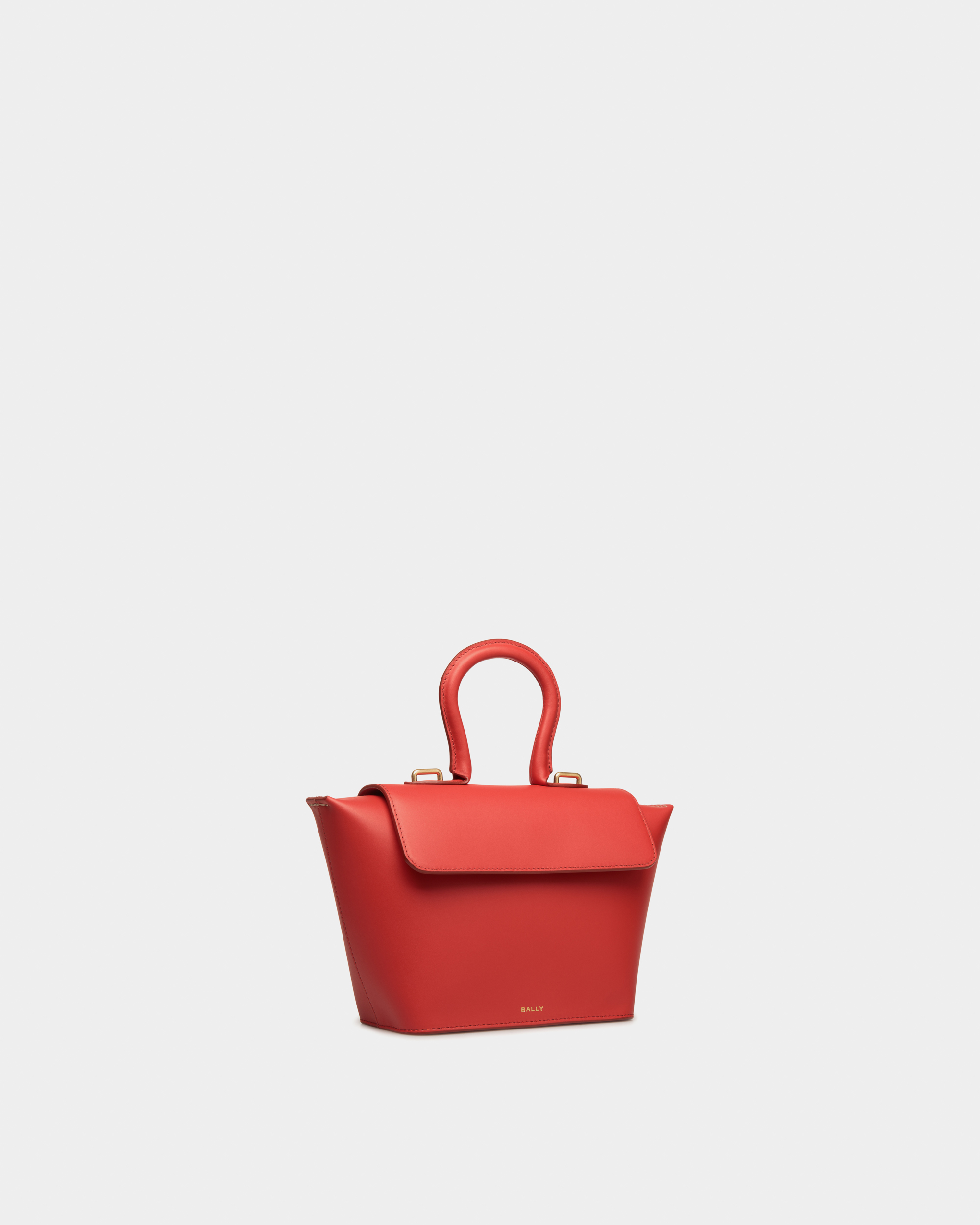 Belle Top Handle Bag in Candy Red Leather