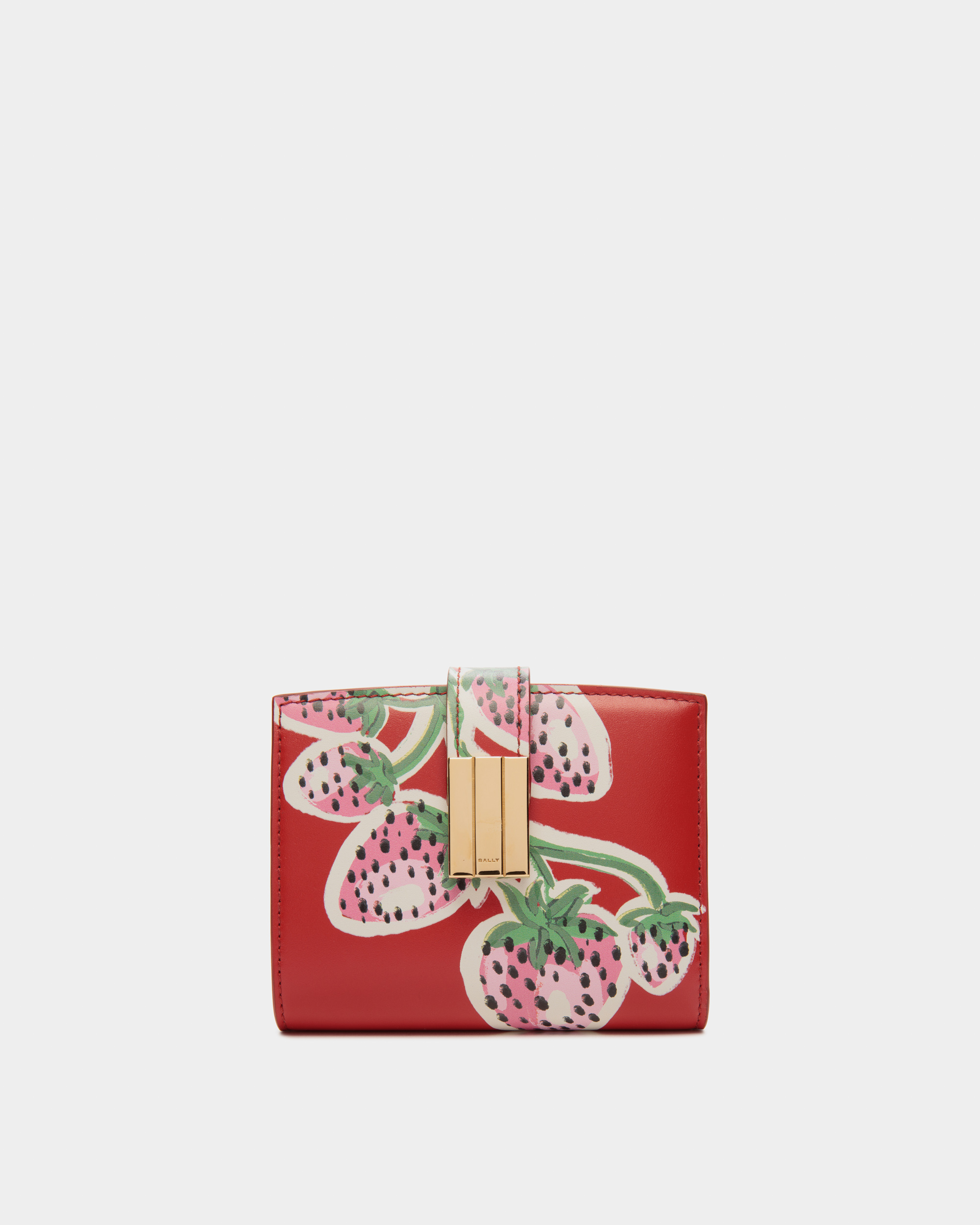 Ollam Wallet in Strawberry Print Leather