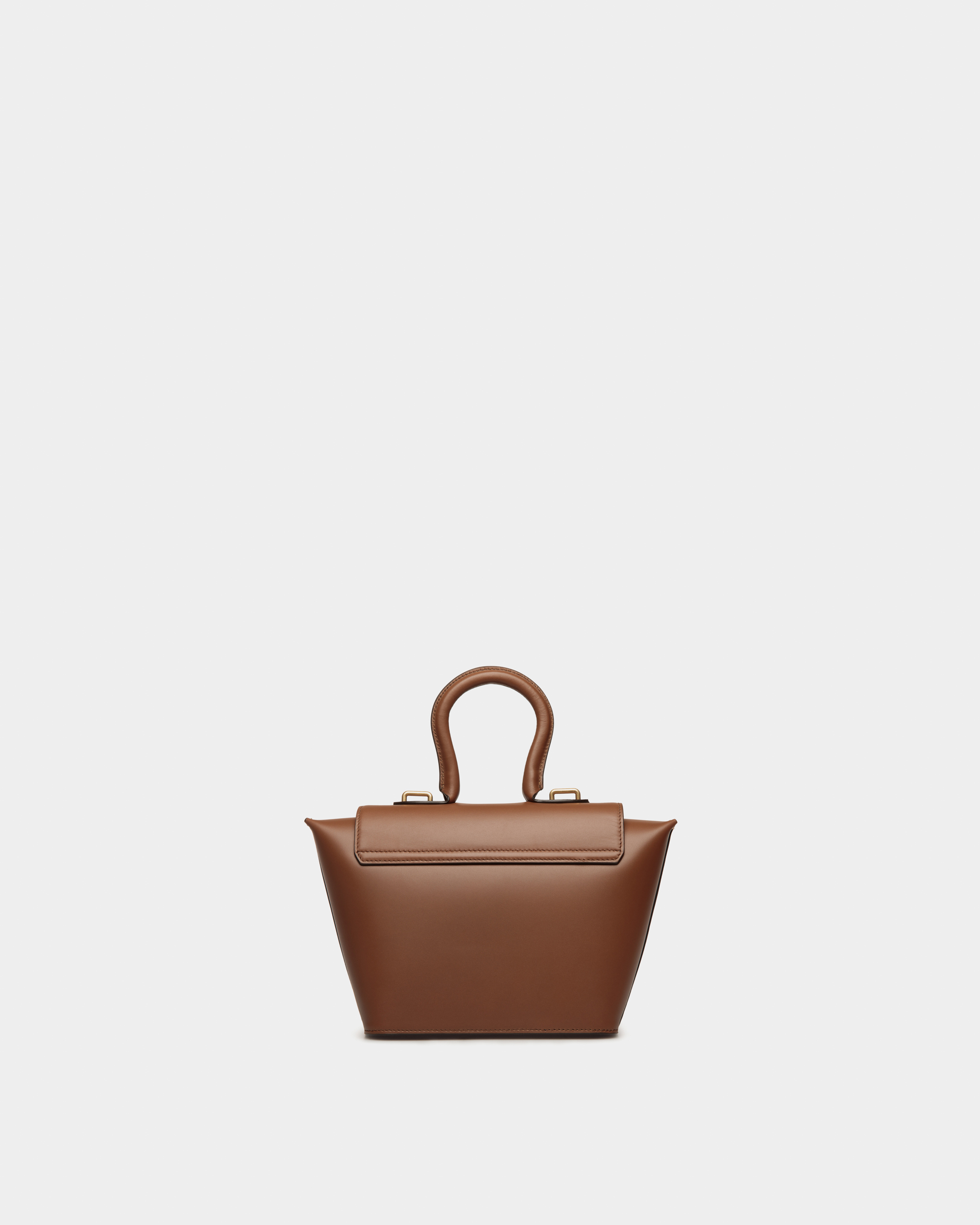 Belle Top Handle Bag in Brown Leather