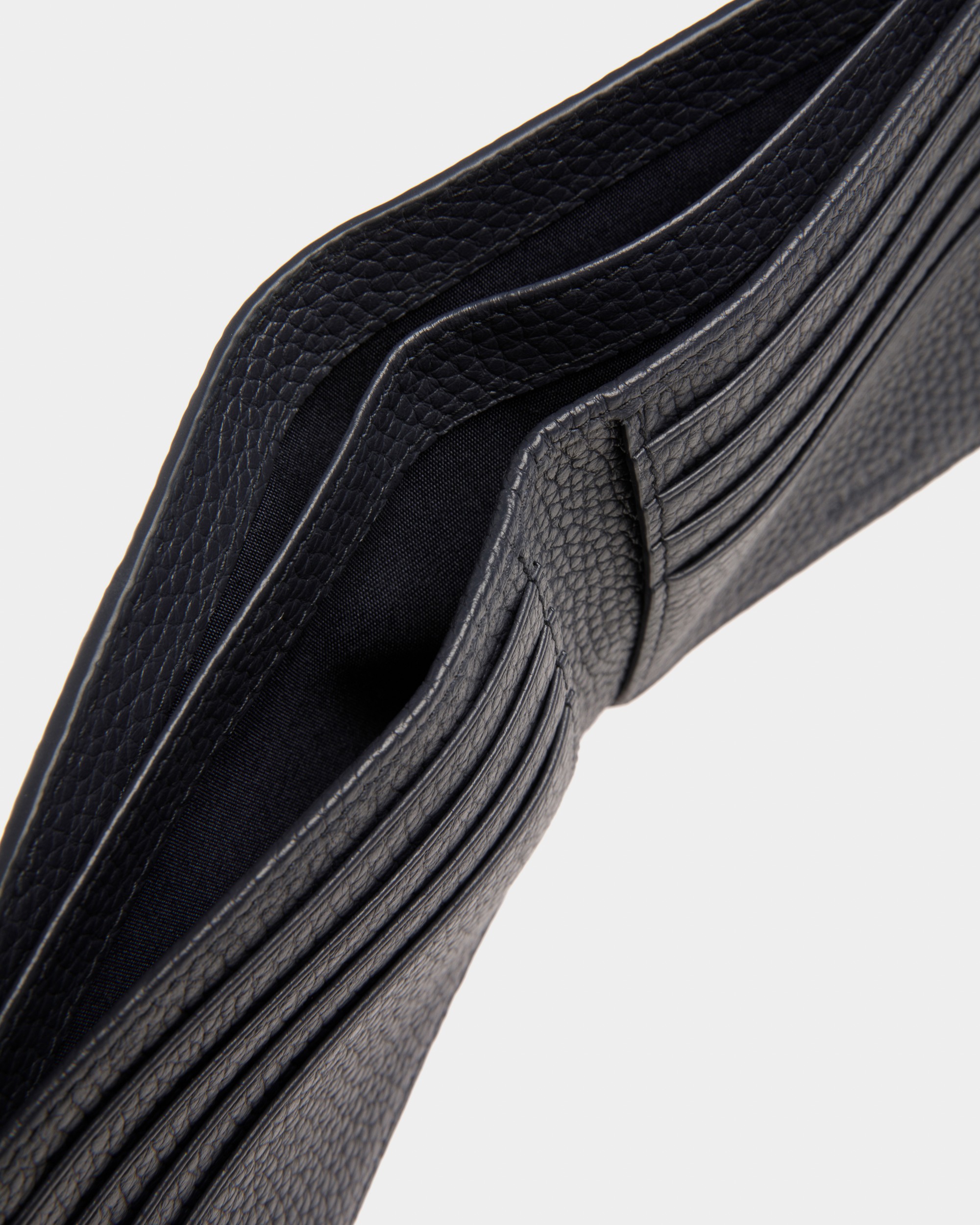 Ribbon Wallet In Midnight Leather
