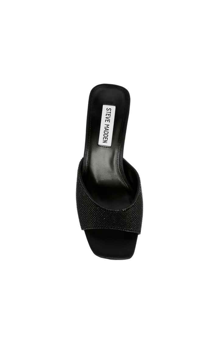 Glowing-R Black Heel Sandals