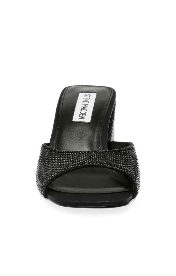 Glowing-R Black Heel Sandals