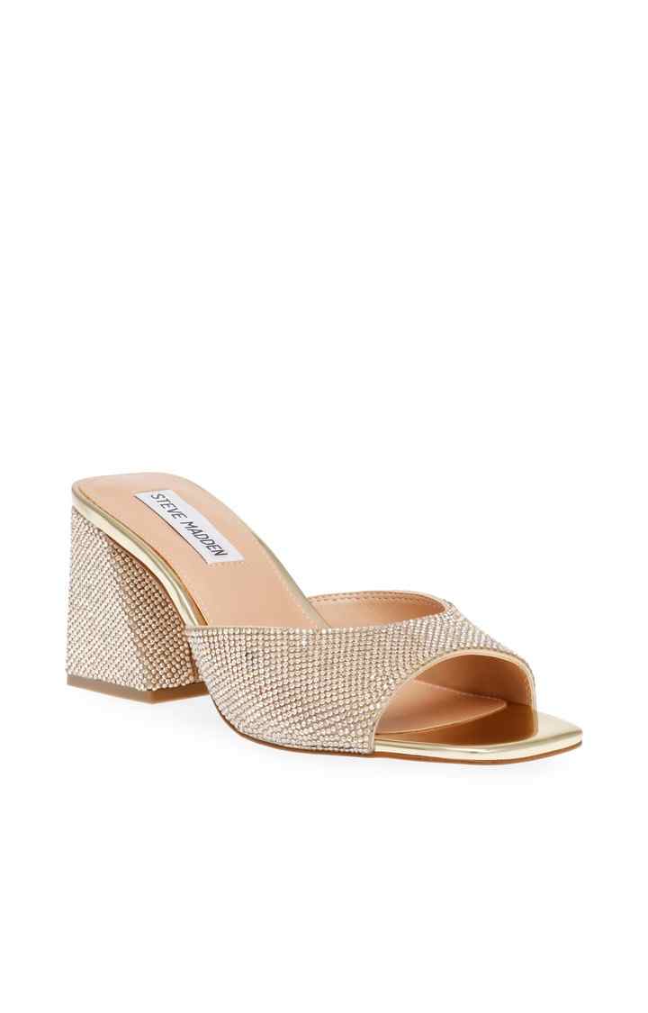 Glowing-R Gold Heel Sandals