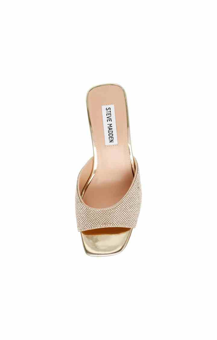 Glowing-R Gold Heel Sandals