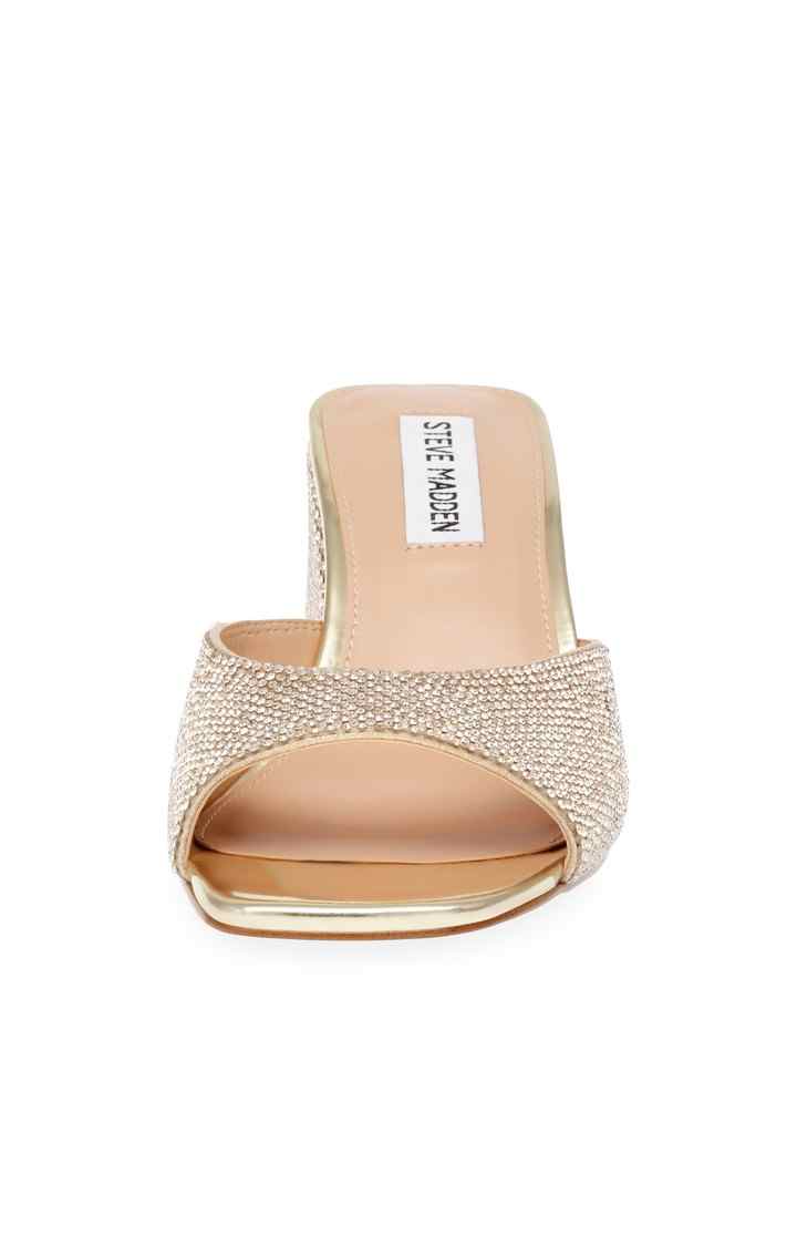 Glowing-R Gold Heel Sandals