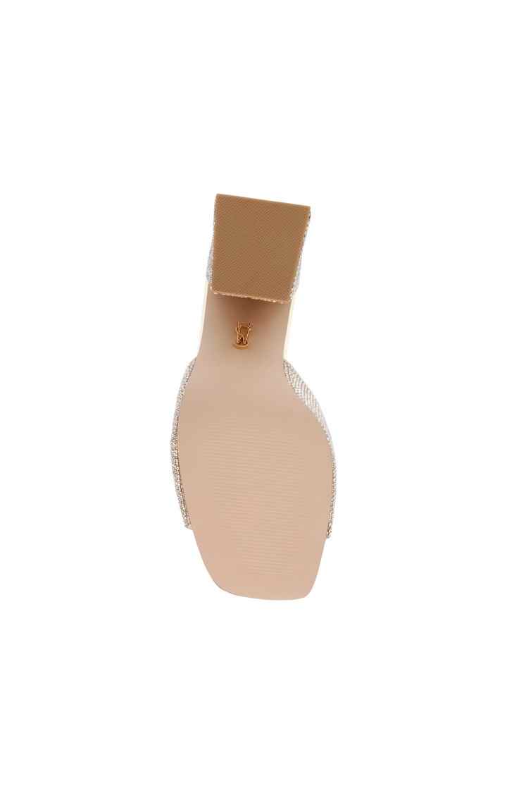 Glowing-R Gold Heel Sandals