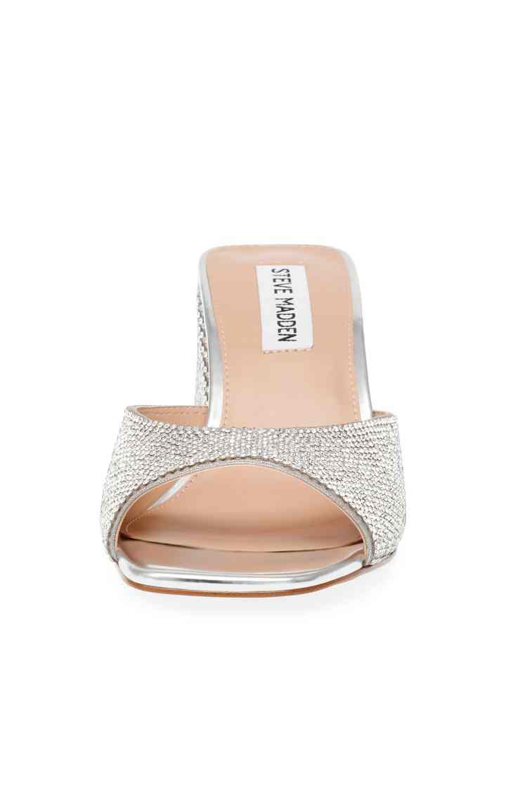 Glowing-R Silver Heel Sandals
