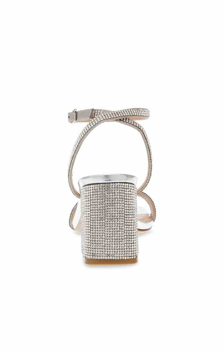Luxe-R Silver Heel Sandals