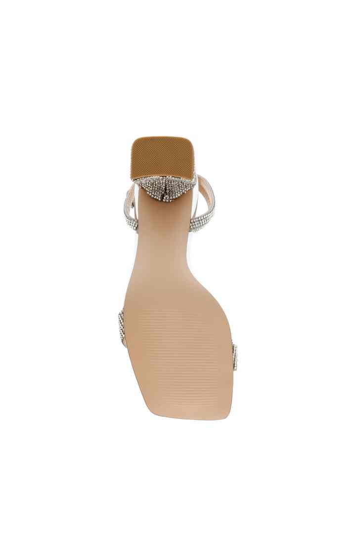 Luxe-R Silver Heel Sandals