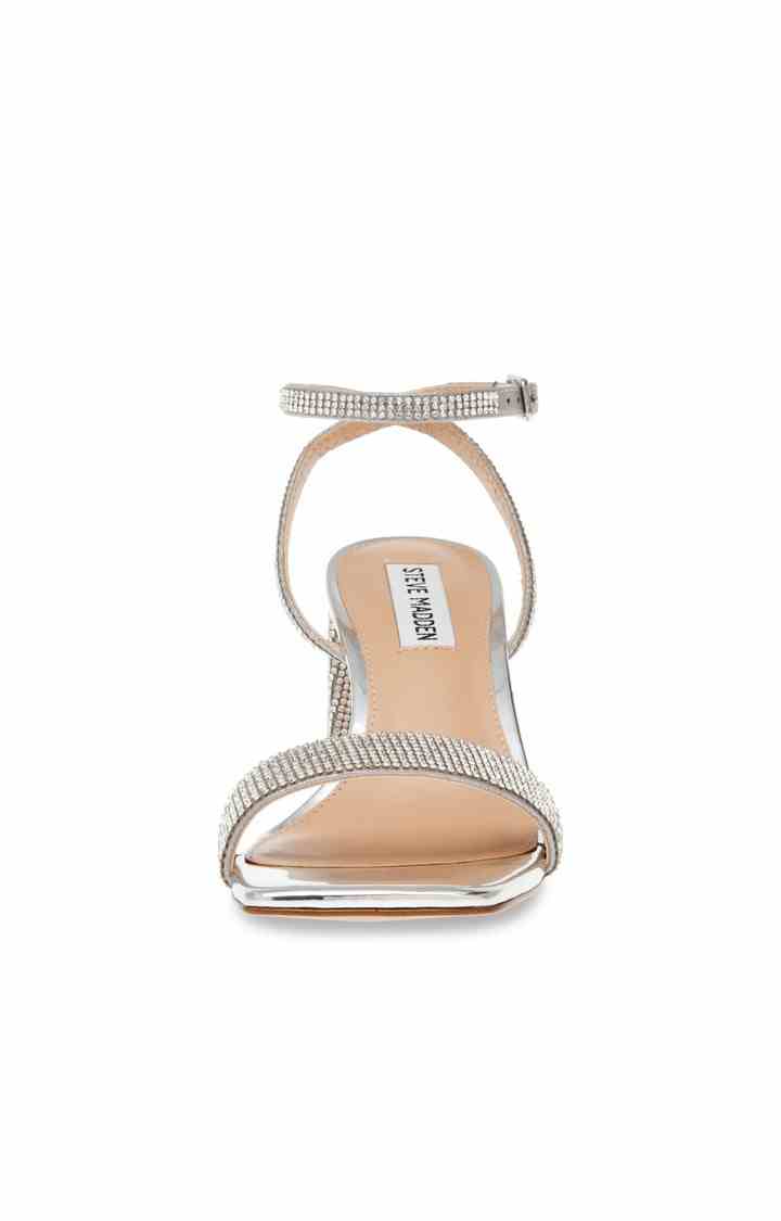 Luxe-R Silver Heel Sandals