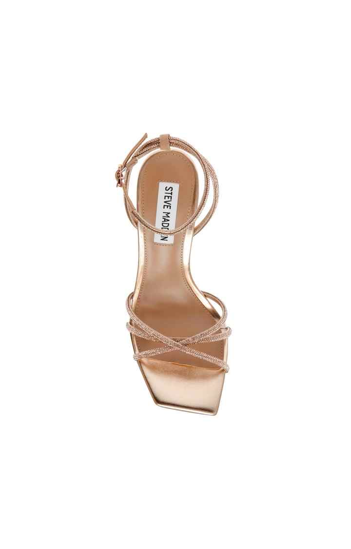 Slayed Rose Gold Heel Sandals