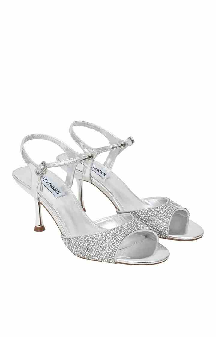 Elinor Silver Heel Sandals