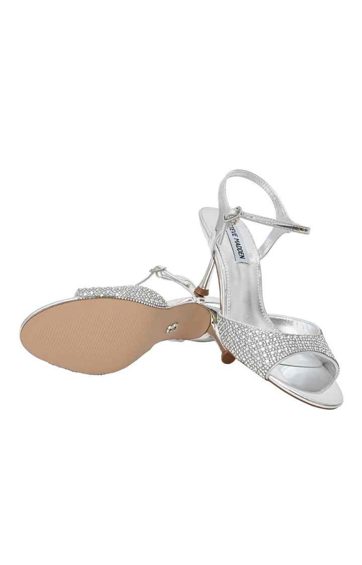 Elinor Silver Heel Sandals