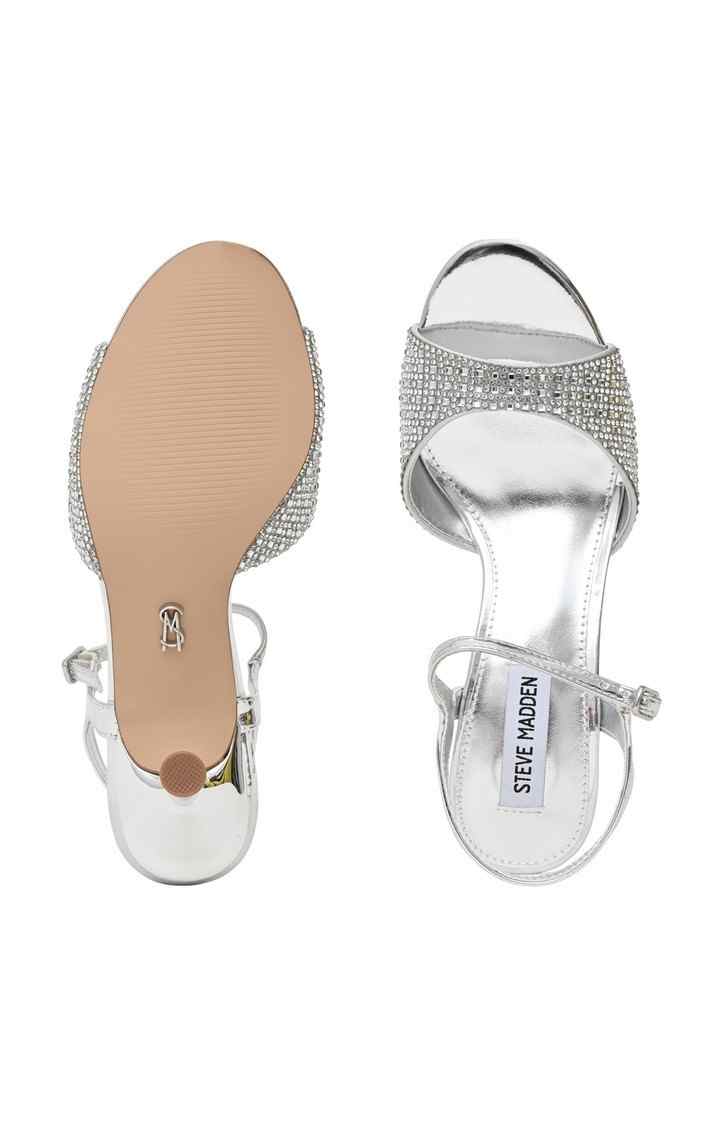 Elinor Silver Heel Sandals