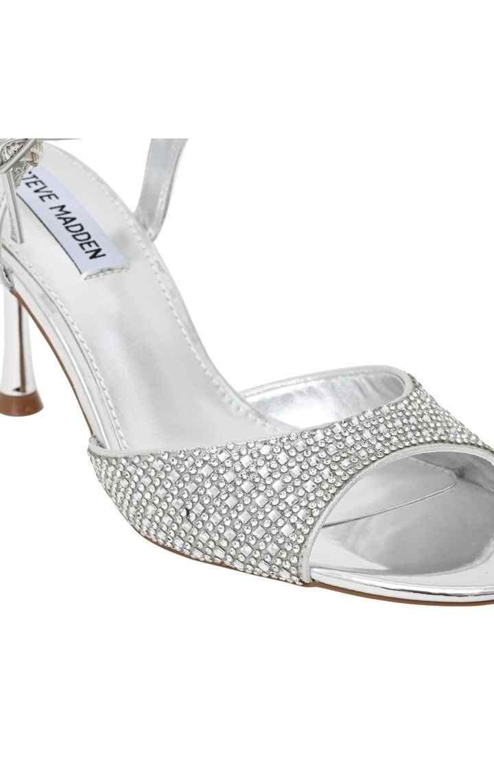 Elinor Silver Heel Sandals