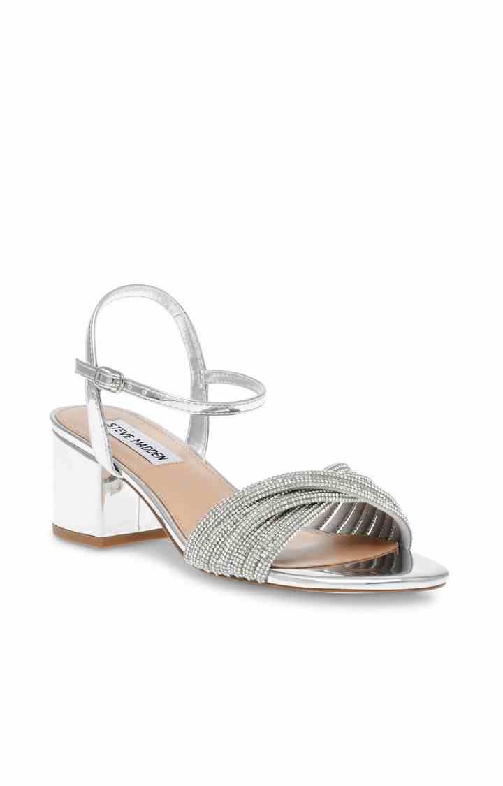 Ismeria Silver Heel Sandals