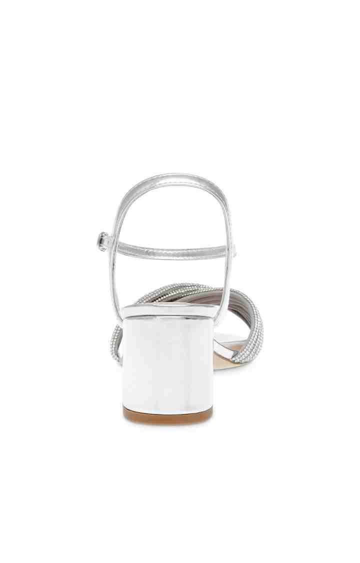 Ismeria Silver Heel Sandals