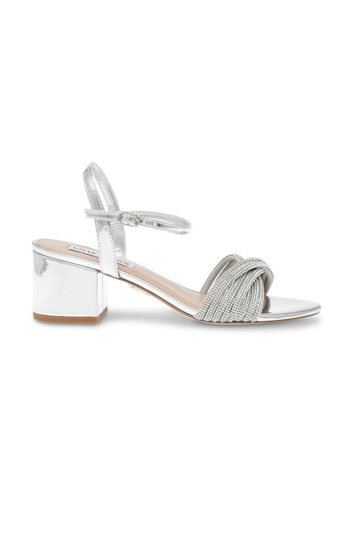 Ismeria Silver Heel Sandals