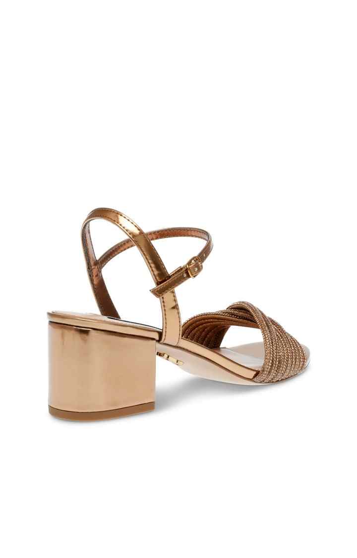 Ismeria Brown Heel Sandals