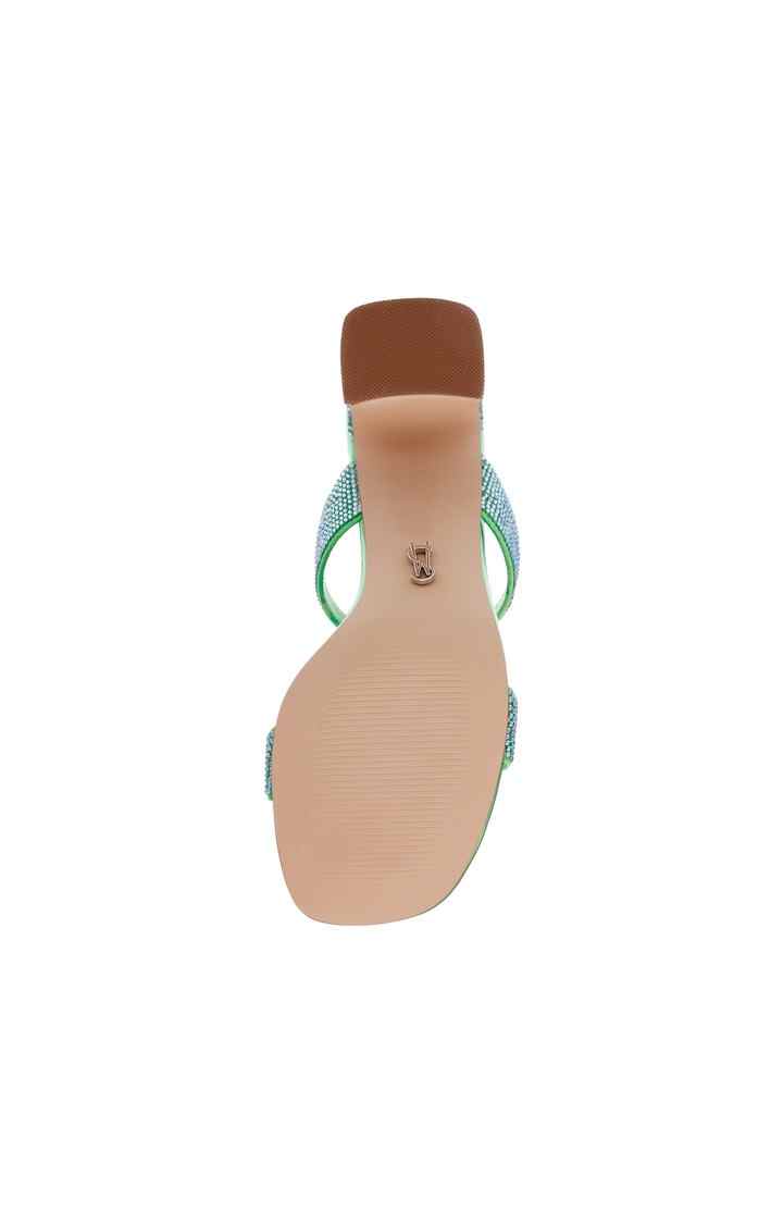 Ziya-R Green Heel Sandals