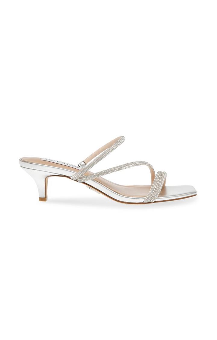 Katriana Silver Heel Sandals