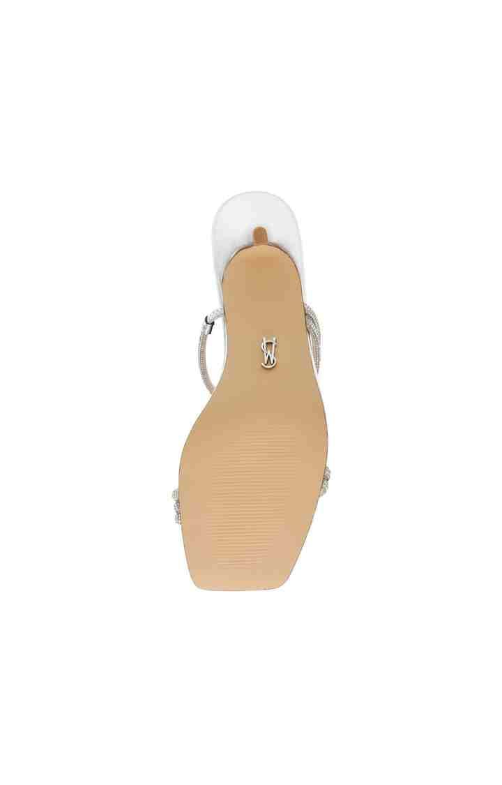 Katriana Silver Heel Sandals