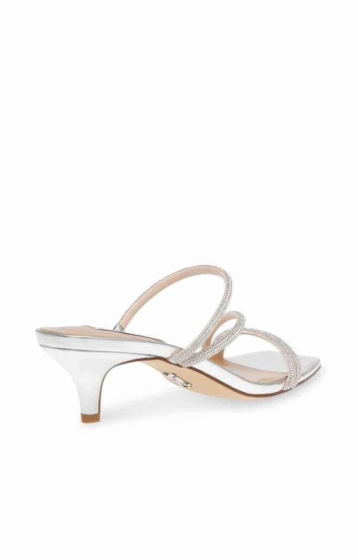 Katriana Silver Heel Sandals