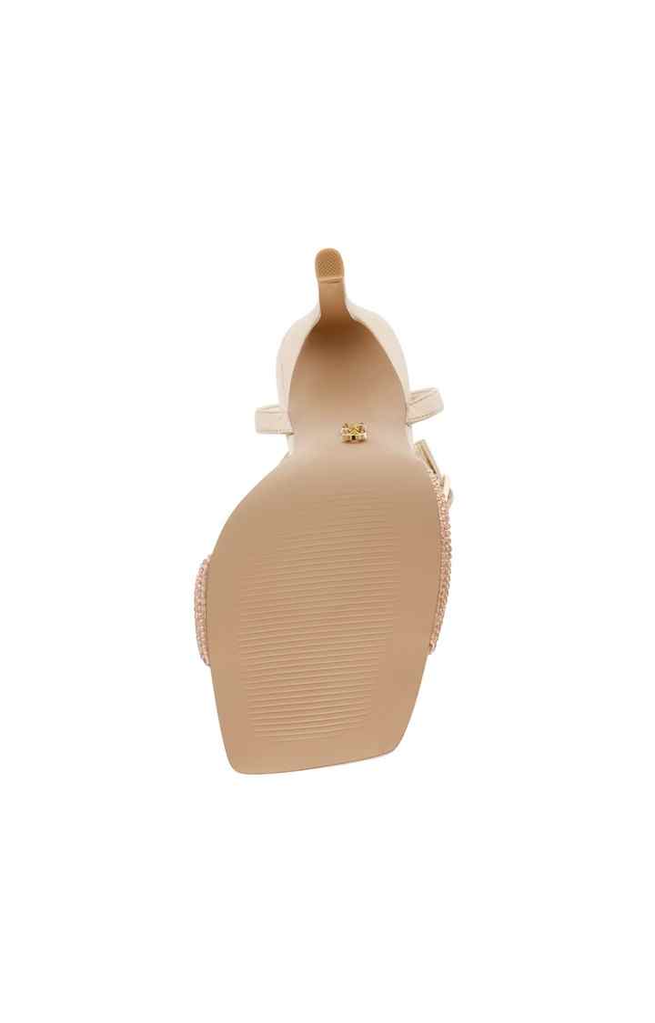Universal-R Rose Gold Heel Sandals
