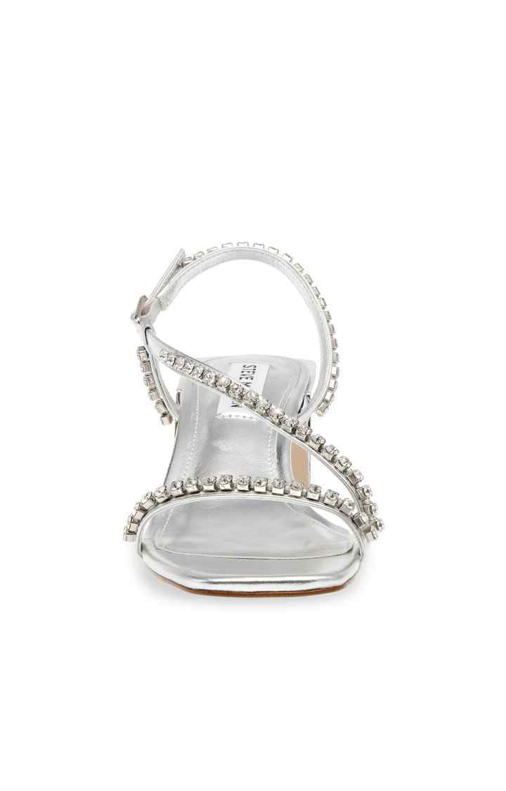 Bejewel Silver Heel Sandals