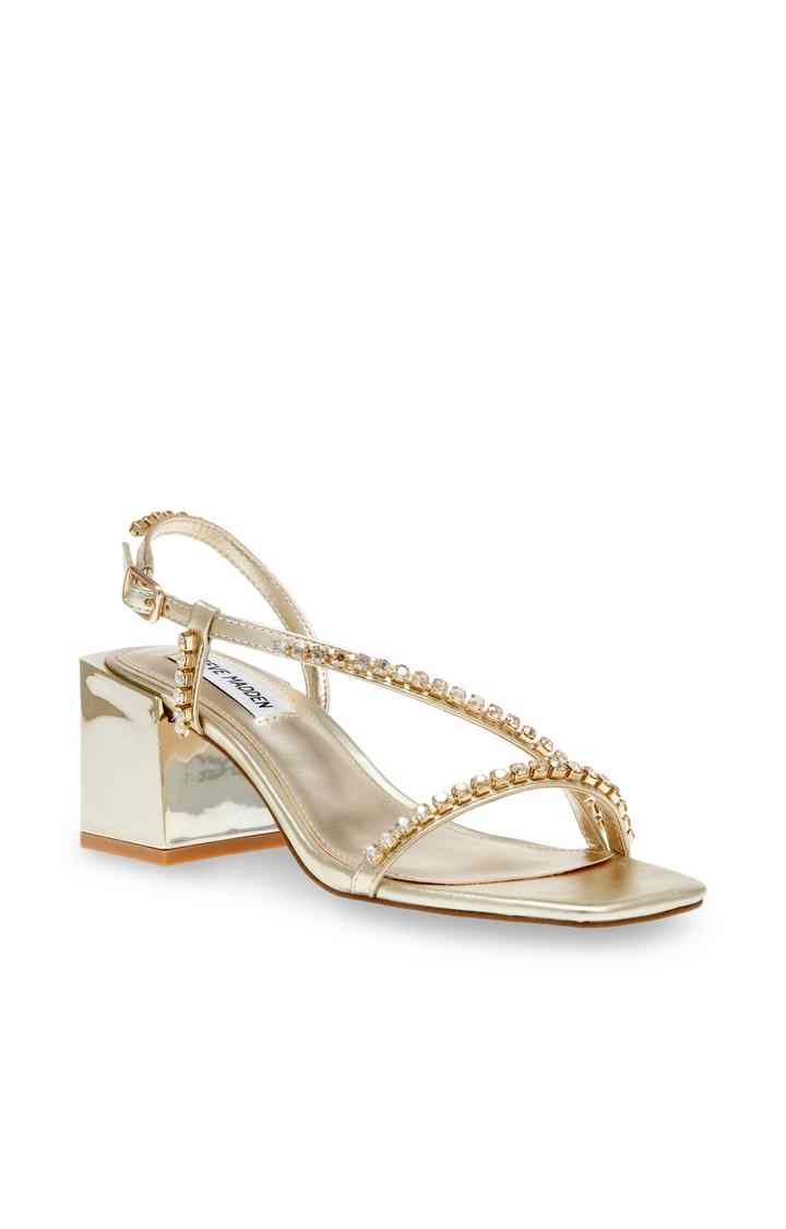 Bejewel Gold Heel Sandals