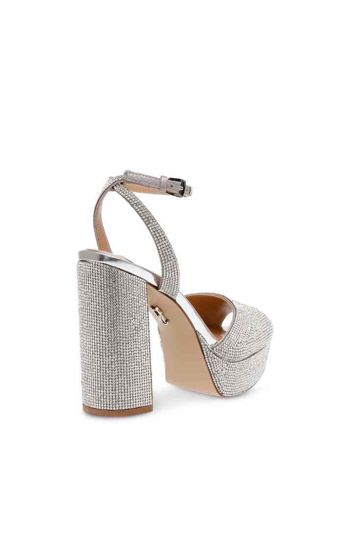Lourdes-R Silver Heel Sandals