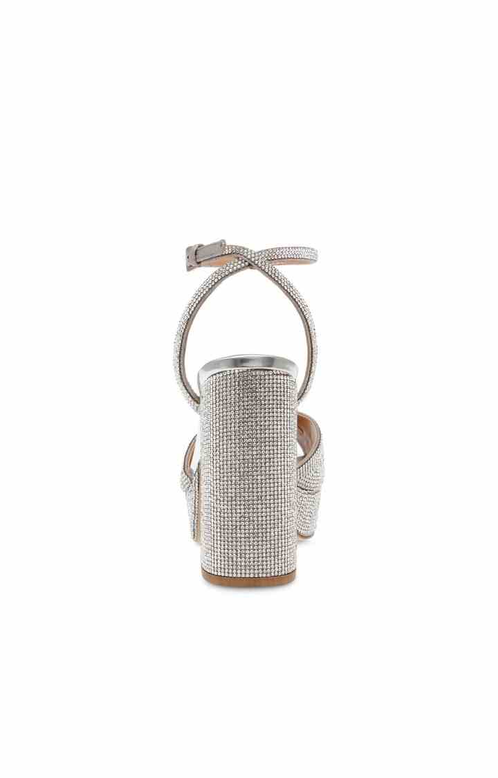Lourdes-R Silver Heel Sandals