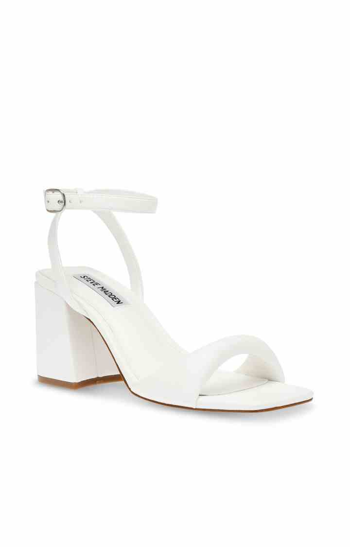 Bibi White Heel Sandals