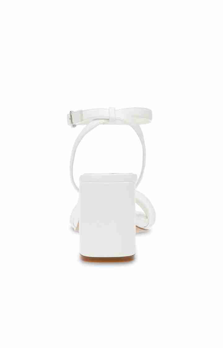 Bibi White Heel Sandals