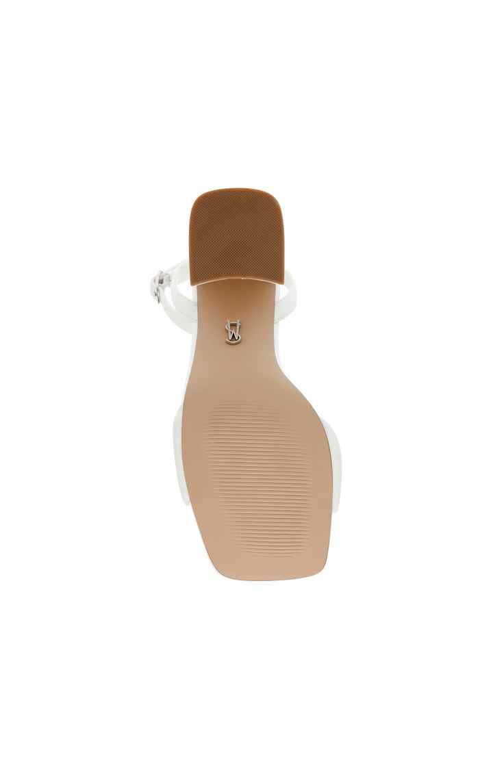 Bibi White Heel Sandals