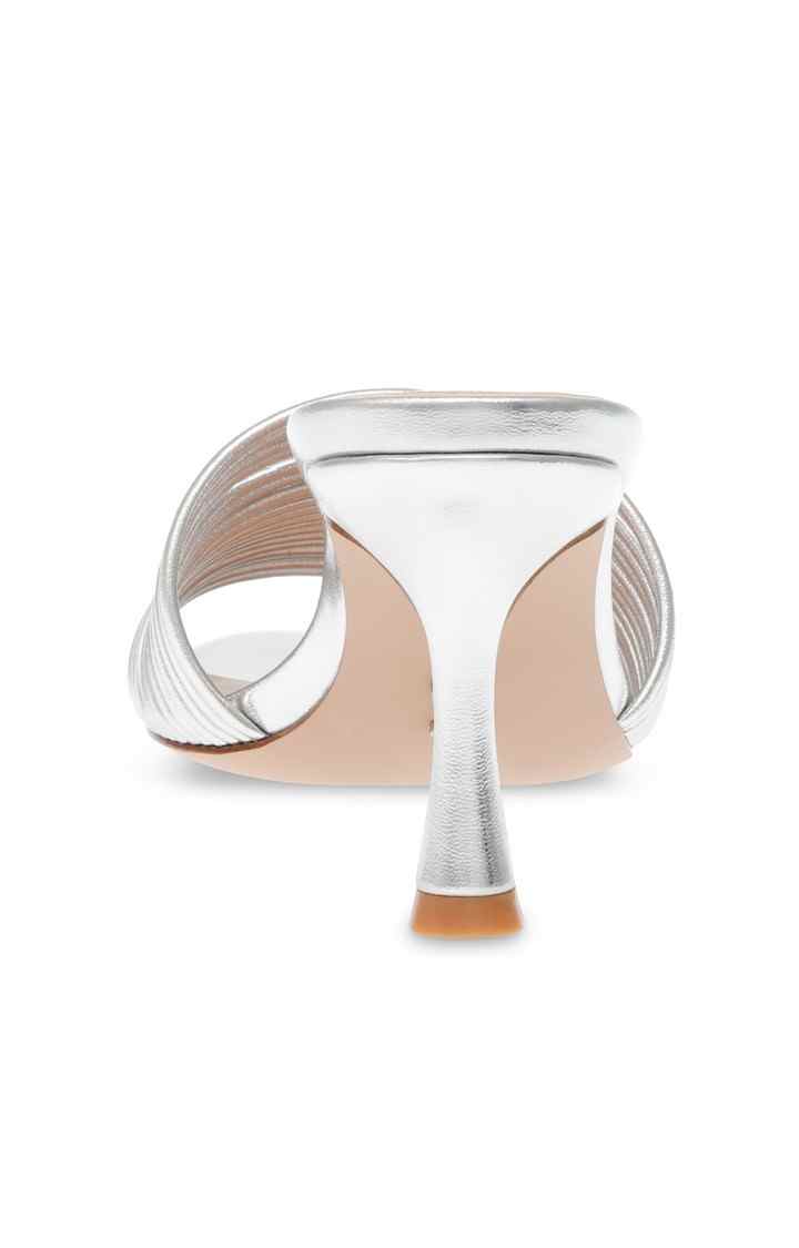 Luvvy Silver Heel Sandals